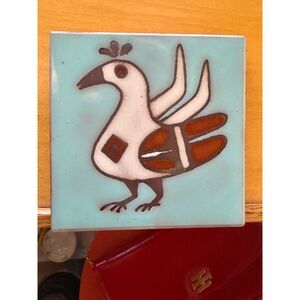 Vintage Desert Dreams Ingrassia Hand Painted Tile New Mexico Trivet Wall Deco